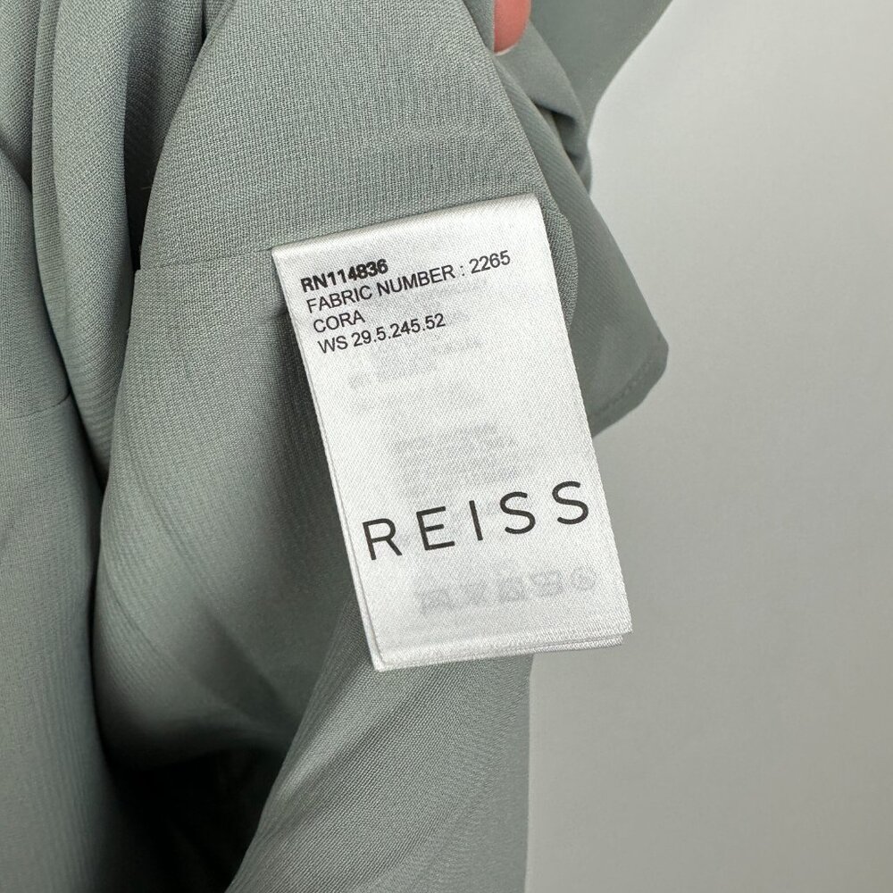 Reiss Cora Drape Front Crossover Flutter Sleeve D… - image 7